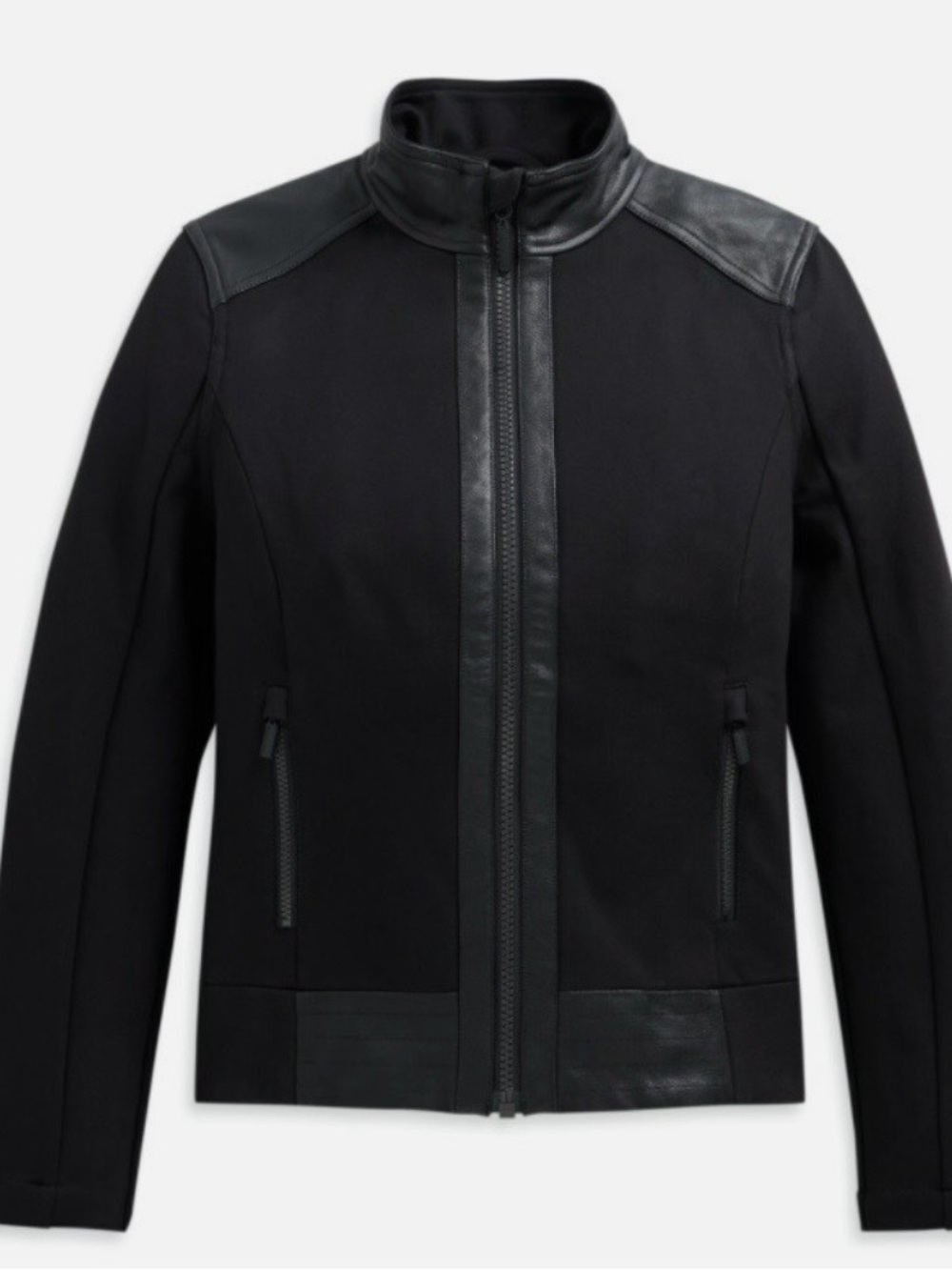 Harley-Davidson Black Zip Up Embossed Logo Jacket Size M pre-owned.